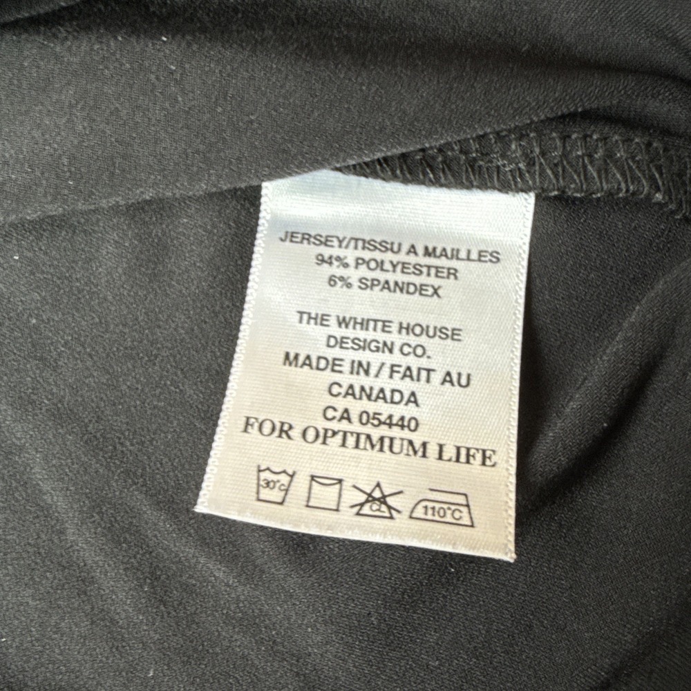 Sympli Turtleneck Womens 10 Black Jersey Long Sleeve Stretch Canadian Made Top - Picture 4 of 9